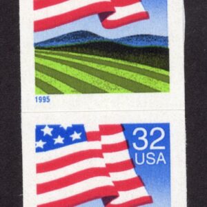 Scott #2919 Flag over Field (Farm) Booklet Pair of Stamps - MNH