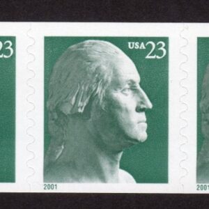 Scott #3475A George Washington Strip of 5 Coil Stamps - MNH