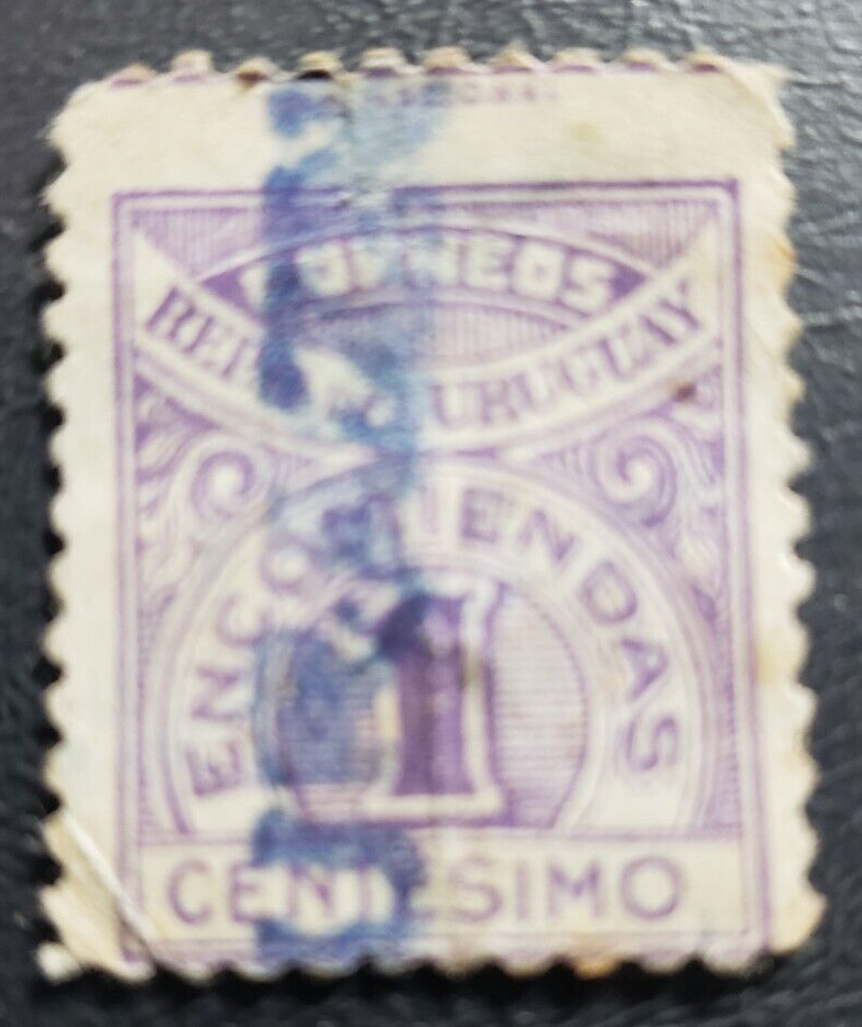 Stamp Latin America Uruguay 1929 Numeral Parcel Post 1c Q35 PP2