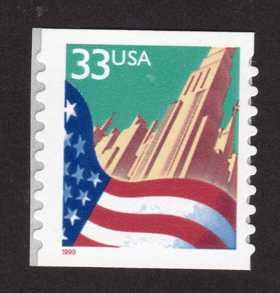 Scott #3281c Flag Over City Coil Stamp - MNH Small Date