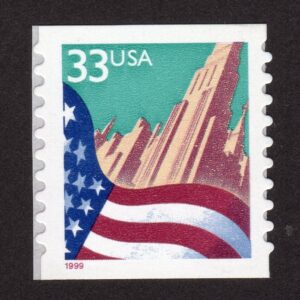 Scott #3281 Flag Over City Coil Stamp - MNH Large Date