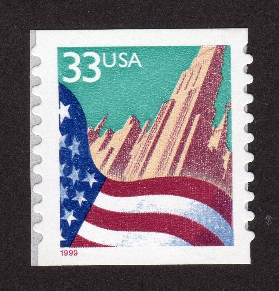 Scott #3281 Flag Over City Coil Stamp - MNH Large Date