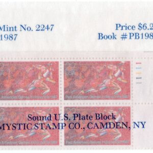 Scott #2247 Runner in Stride Plate Block of 4 Stamps - Mystic