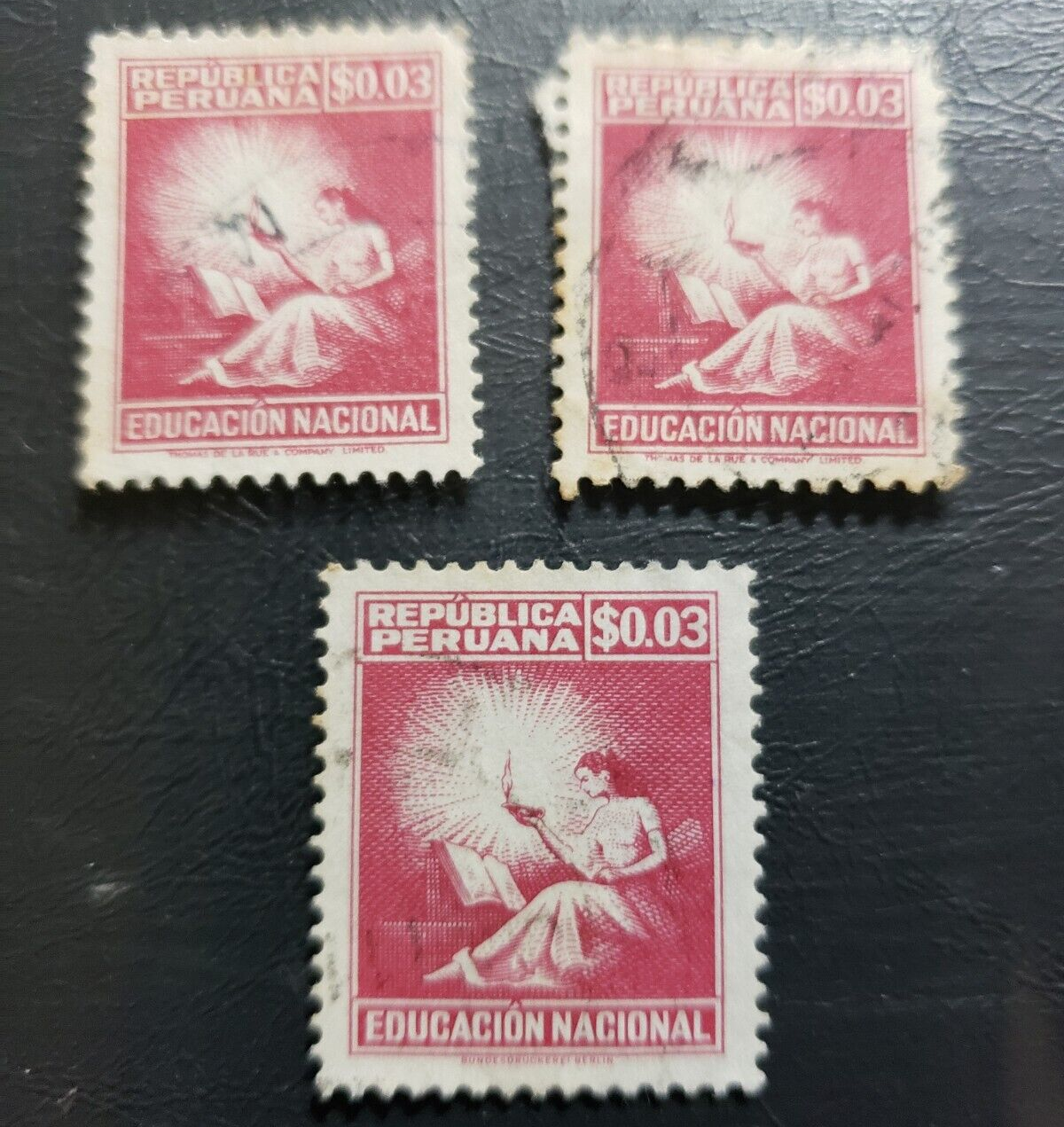 Stamp Latin America Peru 1952-1961 "Symbol of Education" Tax