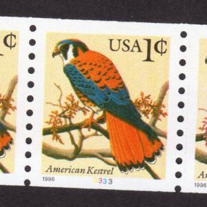 Scott #3044a American Kestrel Plate # (PNC3) 3 Stamp Coil MNH P#3333 Large Date