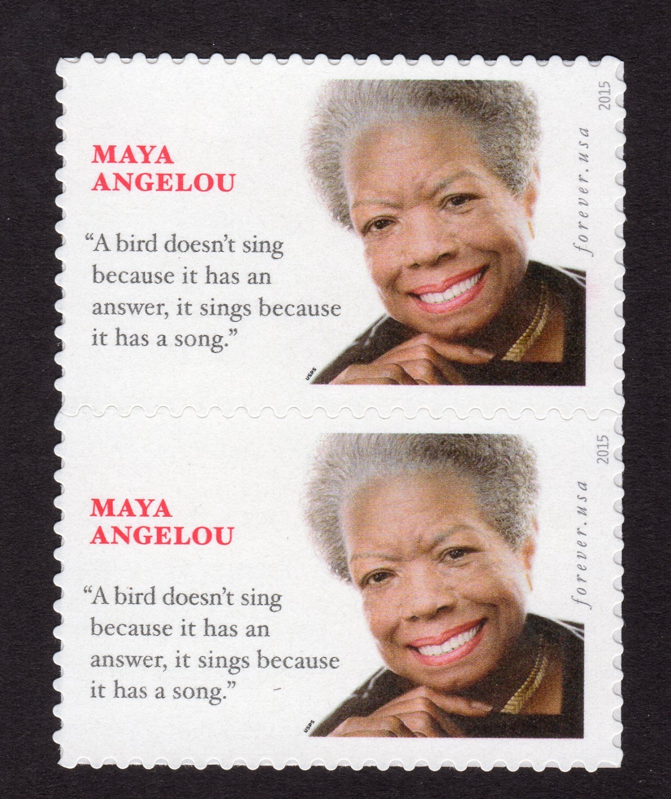 Scott #4979 Maya Angelou Vertical Pair of Stamps - MNH