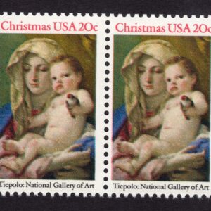 Scott #2026 Christmas Madonna (Tiepolo) Pair of Stamps - MNH