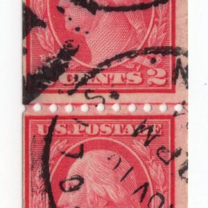 Scott #487 George Washington Type II Coil Pair of Stamps - Used