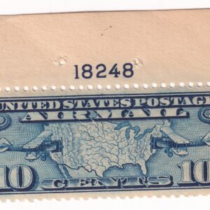Scott #c7 Map & Planes Plate # Single Stamp - MNH P#18248