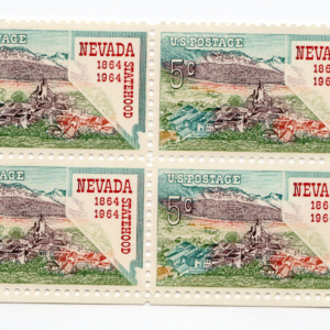 Scott #1248 Nevada 5¢ Block of 4 Stamps - MNH