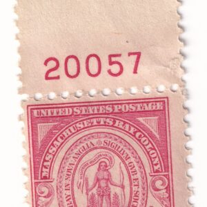 Scott #682 Massachusetts Bay Colony Seal Plate # Single Stamp - MNH P#20057