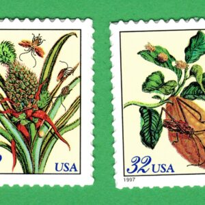 Scott #3126-3127b Botanical Prints Horizontal Pair of Single Stamps - MNH