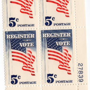 Scott #1249 Register to Vote 5¢ Plate Block of 4 Stamps - MNH