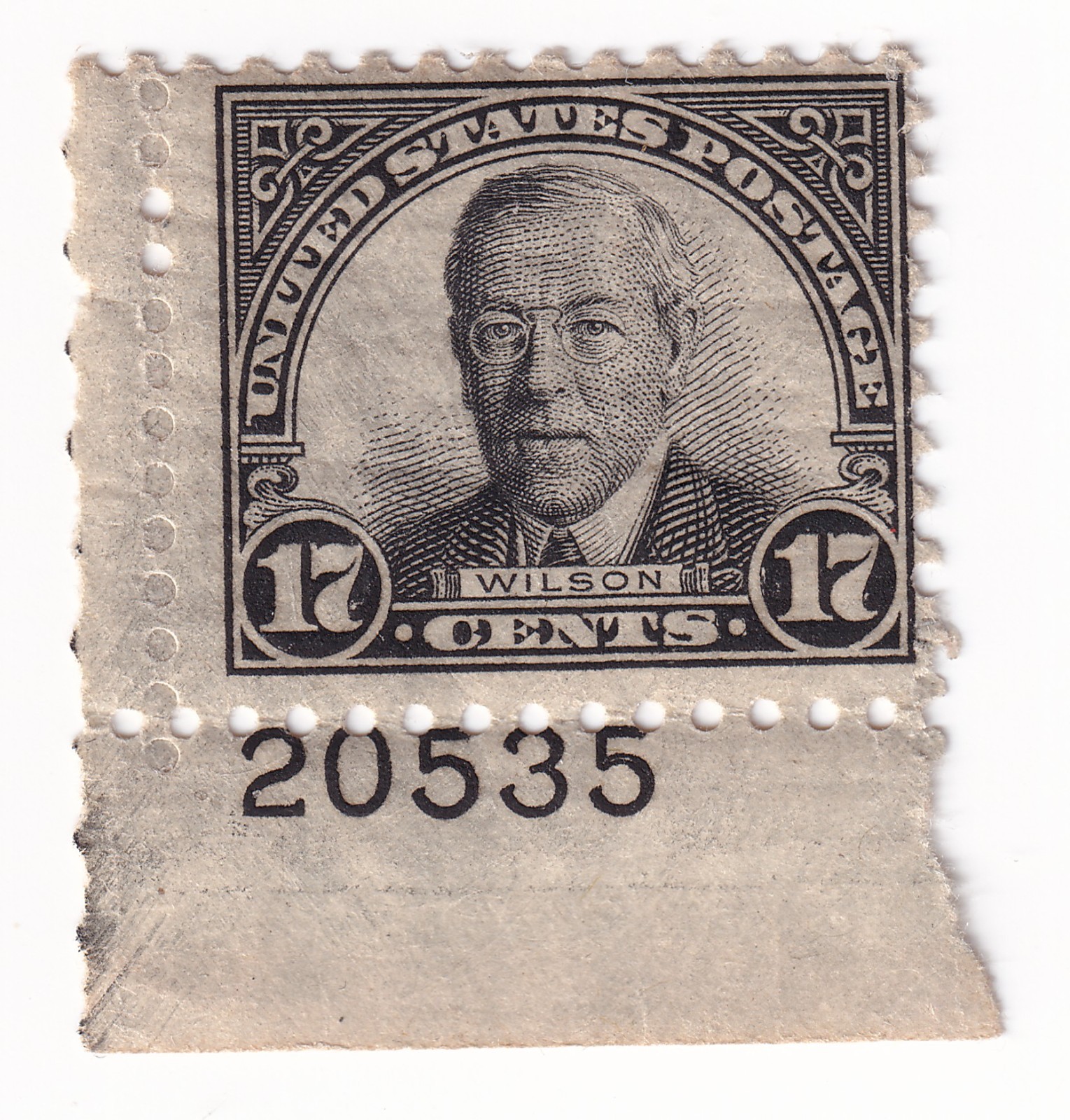 Scott #697 Woodrow Wilson Plate # Single Stamp - MNH P#20535 LL