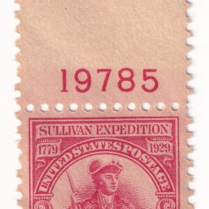 Scott #657 Sullivan Expedition Plate # Single Stamp - MNH P#19785 VF/XF Top