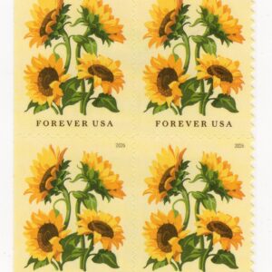 Scott #6067 Sunflower Booklet Pane of 4 Forever Stamps - MNH
