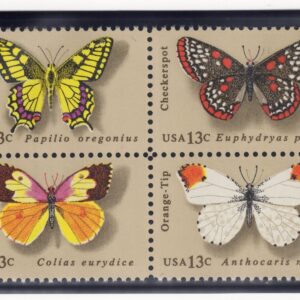 Scott #1715a (1712-15) Butterflies Block of 4 Stamps - MNH w/unused mount