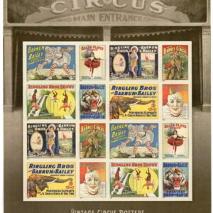 Scott #4905a Vintage Circus Posters Sheet of 16 Stamps - MNH