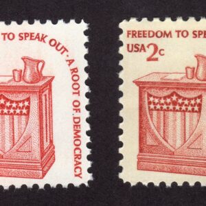 Scott #1582 & 1582b Speaker Podium Single Stamps - MNH