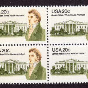 Scott #1936 JAMES HOBAN ARCHITECT Block of 4 Stamps - MNH w/EE Selvage