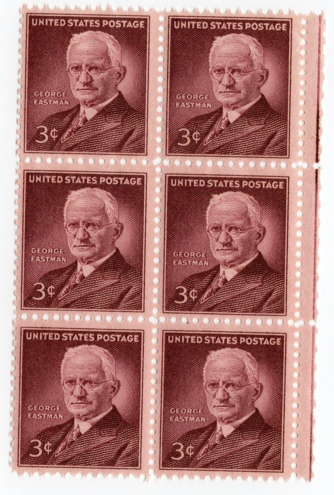 Scott #1062 George Eastman (Kodak) Block Of 6 Stamps - MNH
