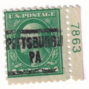Scott #462 George Washington Precancel Plate # Single Stamp - MVLH Pittsburgh