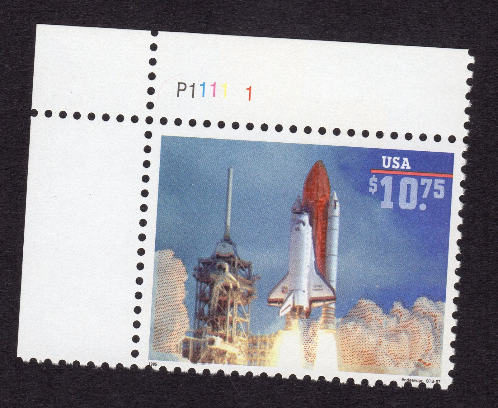 Scott #2544a Space Shuttle Endeavor Plate # Single Stamp - MNH P#11111 UL A