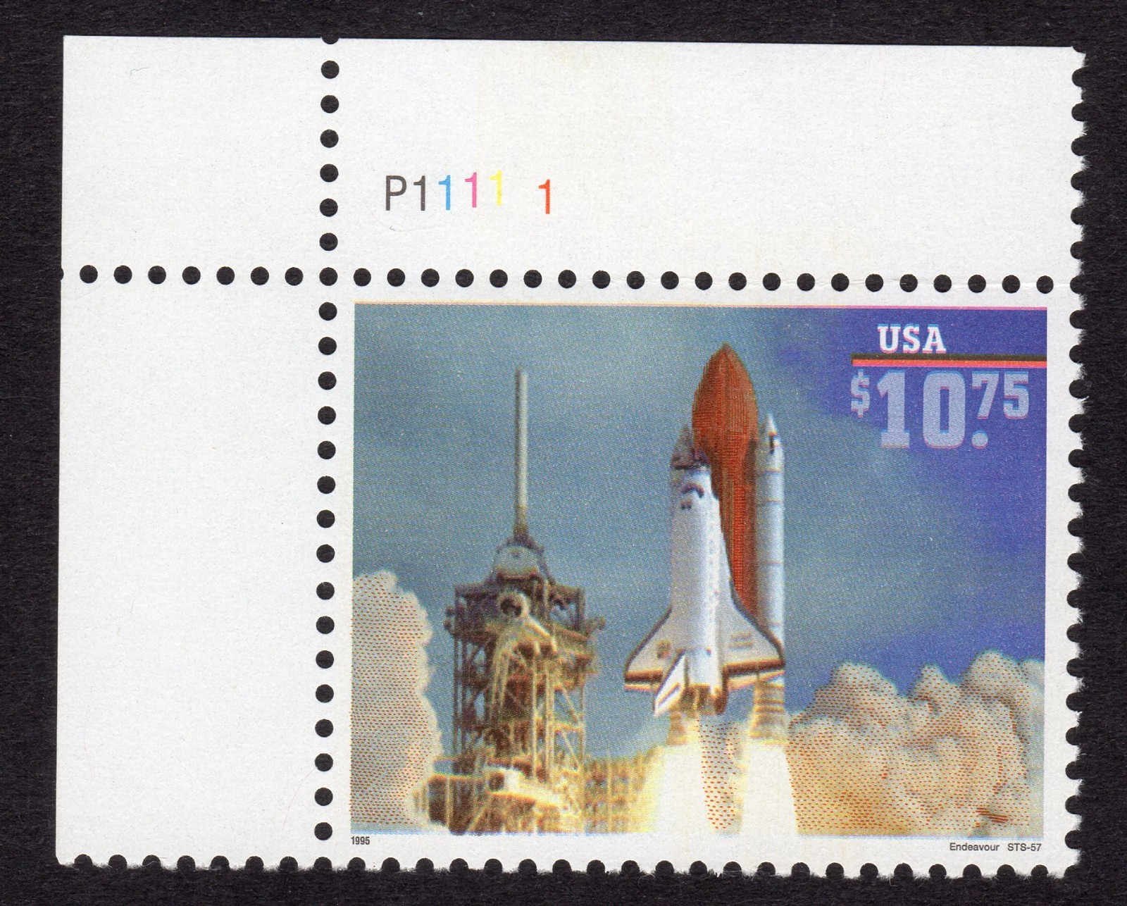 Scott #2544a Space Shuttle Endeavor Plate # Single Stamp - MNH P#11111 UL B