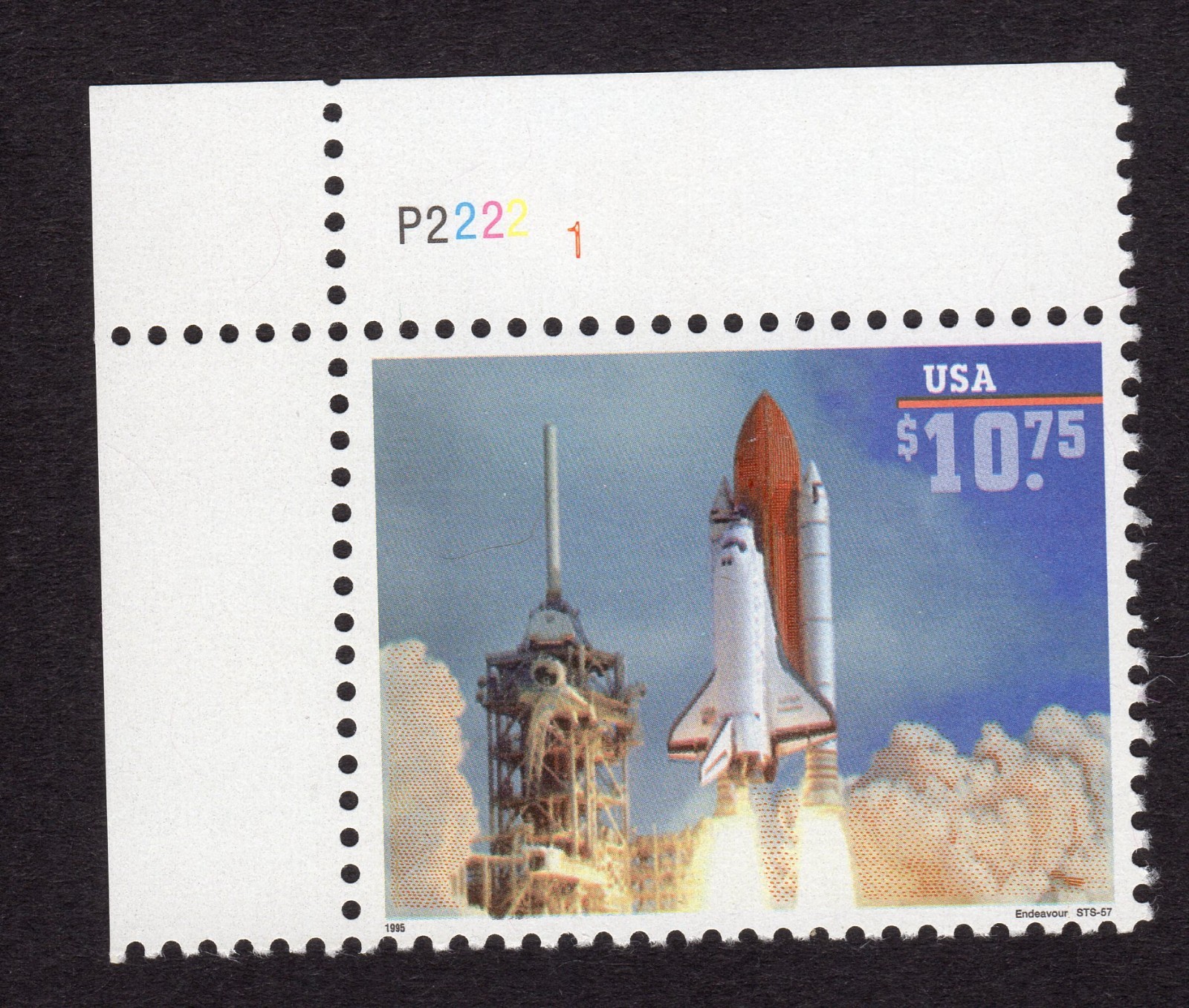 Scott #2544a Space Shuttle Endeavor Plate # Single Stamp - MNH P#22221 UL XF