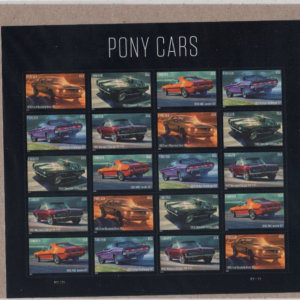 Scott #5719a (5715-19) Pony Cars Sheet of 20 Forever Stamps - Sealed