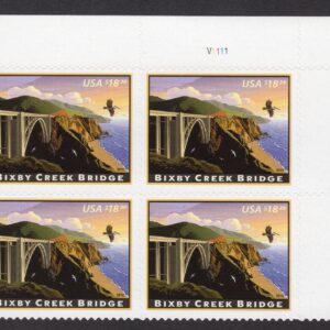 Scott #4439 Bixby Creek Bridge Plate Block of 4 Stamps - MNH UR #1