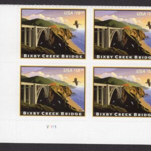 Scott #4439 Bixby Creek Bridge Plate Block of 4 Stamps - MNH LL