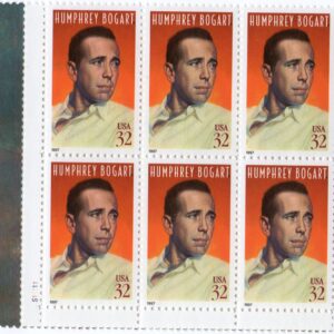 Scott #3152 Humphrey Bogart Plate Block of 6 Stamps - MNH (LL)