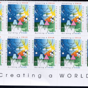 Scott #3398 33¢ ADOPTING A CHILD Half Sheet of 10 Stamps - MNH Bottom