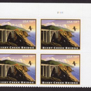 Scott #4439 Bixby Creek Bridge Plate Block of 4 Stamps - MNH UR #2