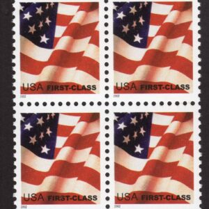 Scott #3620 Waving Flag Block of 4 Stamps - MNH