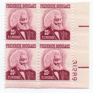 Scott #1290a Frederick Douglas Plate Block of 4 Stamps - MNH P#31289 LR