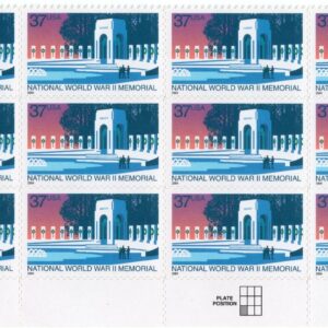 Scott #3862 World War II Memorial Bottom Sheet of 12 Stamps - MNH