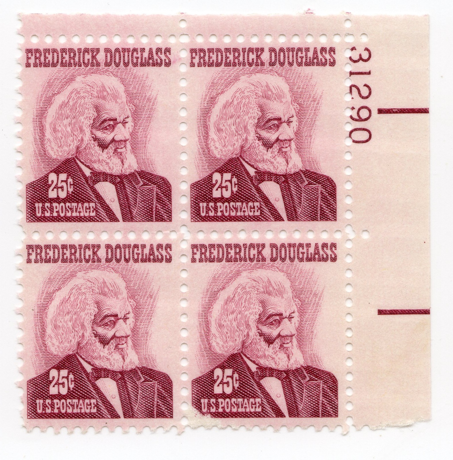 Scott #1290a Frederick Douglas Plate Block of 4 Stamps - MNH P#31290 UR