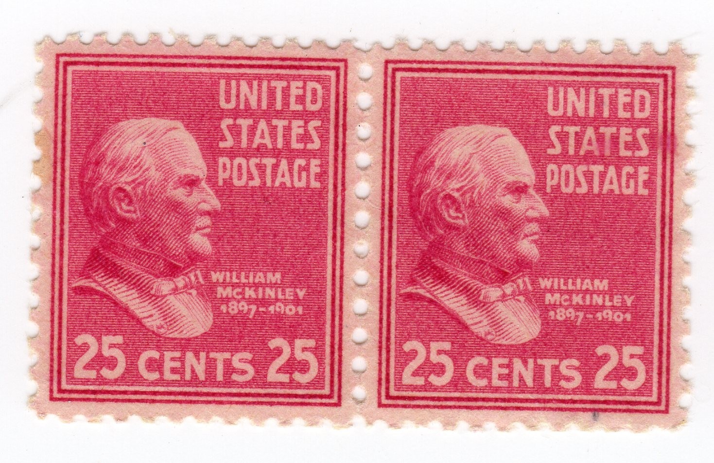 Scott #829 William McKinley Pair of Stamps - MNH
