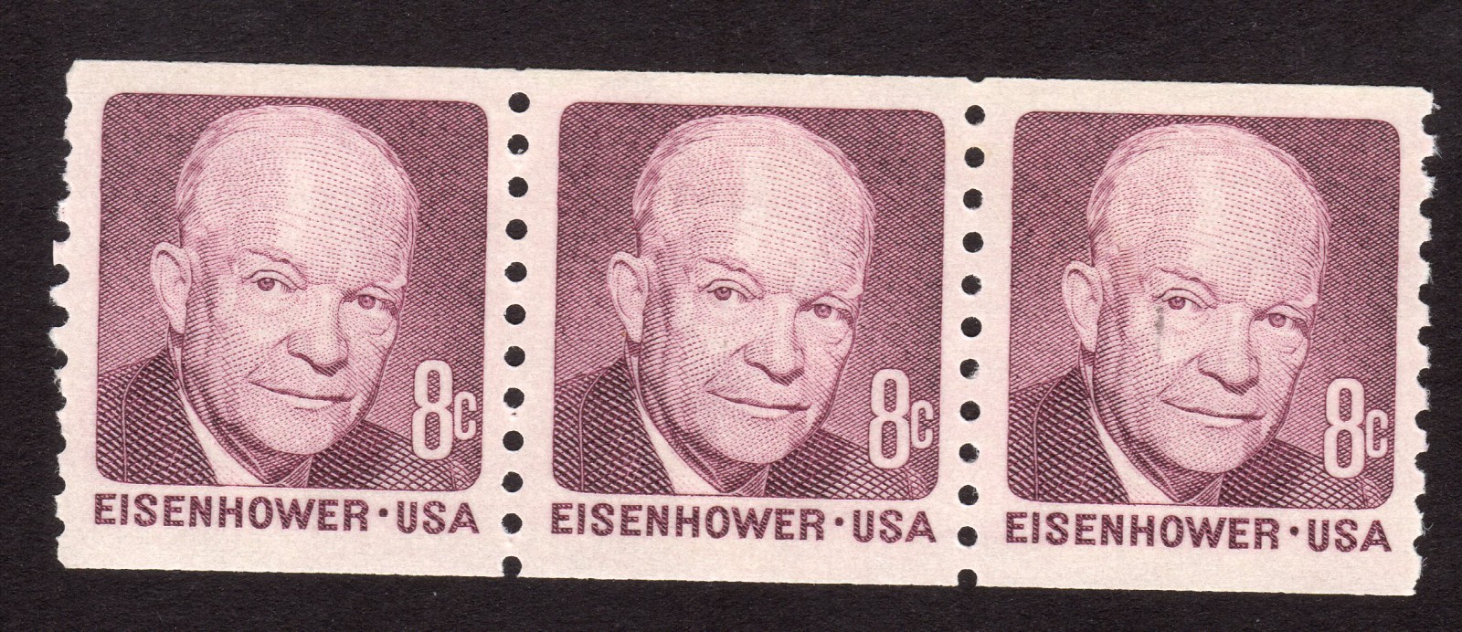 Scott #1402 Dwight Eisenhower Coil of 3 Stamps - MNH #1