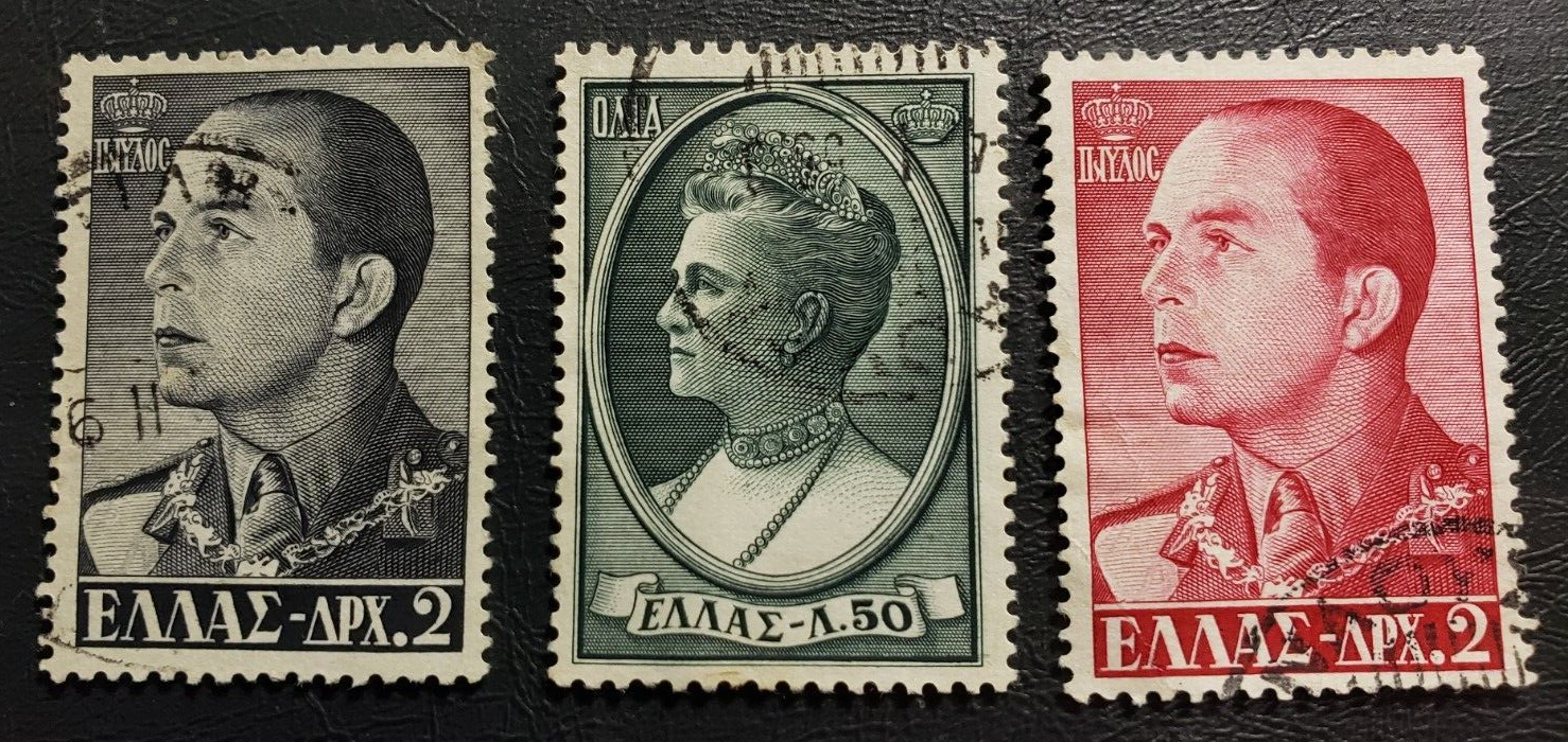 Stamp Europe Greece King Paul and Queen Olga 1956-57 A159