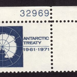 Scott #1431 Antarctic Treaty Plate # Single Stamp - MNH P#32969 UR