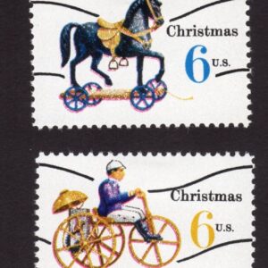 Scott #1418c (1415a-1418a) Christmas Toys Set of 4 Single Stamps - MH