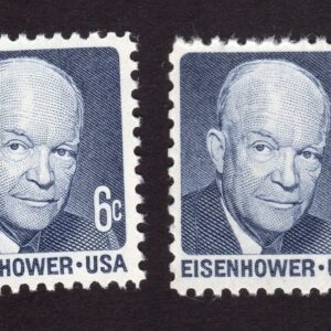 Scott #1393 Dwight Eisenhower Dull & Shiny Gum Single Stamps - MNH