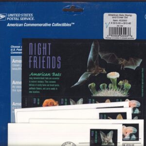 Scott #3664a Night Friends (American Bats) w/FDC Sheet of 20 Stamps - Sealed