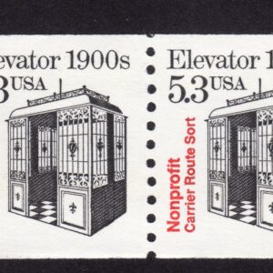 Scott #2254 Elevator 1900s Coil Pair (End) of Stamps - MNH #2