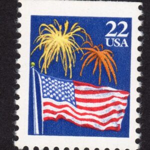 Scott #2276a Flag & Fireworks Single Booklet Stamp - MNH
