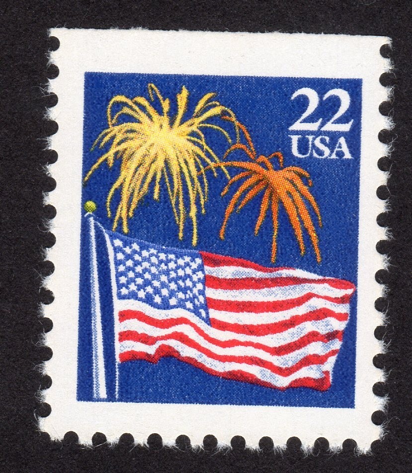 Scott #2276a Flag & Fireworks Single Booklet Stamp - MNH