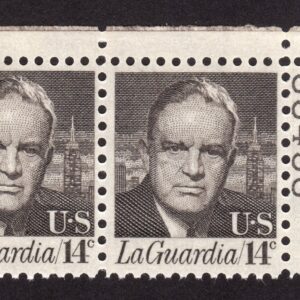 Scott #1397 Fiorello LaGuardia Plate # Pair of Stamps - MNH P#33458 UR